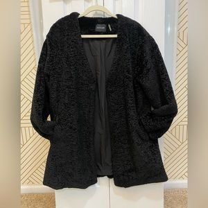 Dolce Cabo black faux fur jacket size M